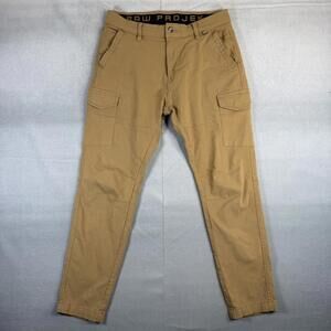 Projek Raw Pants Mens 32 Khaki Classic Fit Stretch Performance Chino